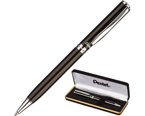 Ручка шариковая автоматическая Pentel Sterling B811-A-A цвет чернил черный цвет корпуса черный